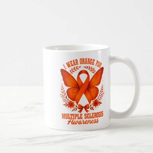 I Wear Orange For Multiple Sclerosis Awareness Ms コーヒーマグカップ (右)