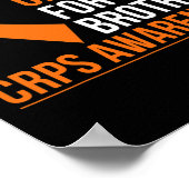 I Wear Orange For My Brother Rsd Crps Awareness Mo ポスター (角)