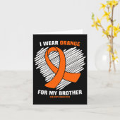 I Wear Orange For My Brother Rsdcrps Awareness  カード (黄色い花)