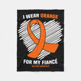 I Wear Orange For My Fiance Rsdcrps Awareness  フリースブランケット