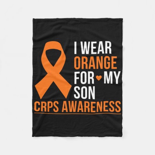 I Wear Orange For My Son Rsd Crps Awareness Month  フリースブランケット (正面)