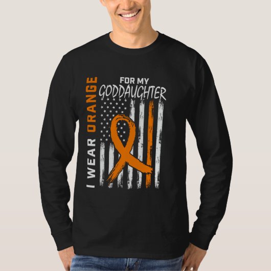 I Wear Orange Goddaughter Multiple Sclerosis Aware Tシャツ (正面)