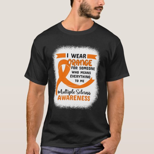 I Wear Orange MS Awareness Multiple Sclerosis MS W Tシャツ (正面)