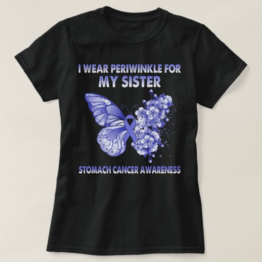 I Wear Periwinkle For My Sister Stomach Cancer Tシャツ (デザイン正面)