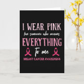 I Wear Pink Breast Cancer Awareness Family Matchin カード (黄色い花)