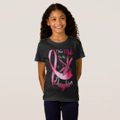 I wear pink my daughter dragonfly breast cancer tシャツ (正面フル)