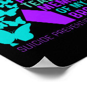 I Wear Purple And Teal For My Brother Suicide Prev ポスター (角)