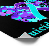 I Wear Purple And Teal For My Sister Suicide Preve ポスター (角)