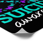 I Wear Purple And Teal For My Son Suicide Preventi ポスター (角)