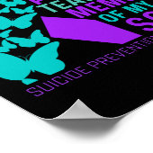 I Wear Purple And Teal For My Son Suicide Preventi ポスター (角)