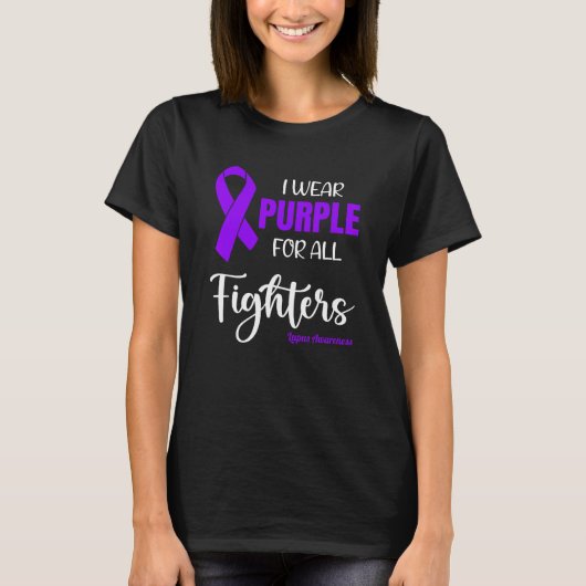 I Wear Purple For All Fighters for Lupus Awareness Tシャツ (正面)