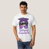 I Wear Purple For Epilepsy Awareness  Tシャツ (正面フル)