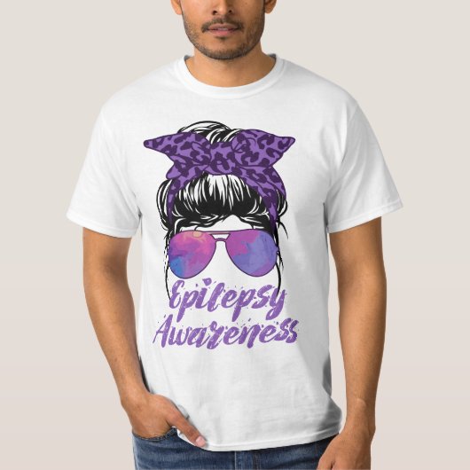 I Wear Purple For Epilepsy Awareness  Tシャツ (正面)