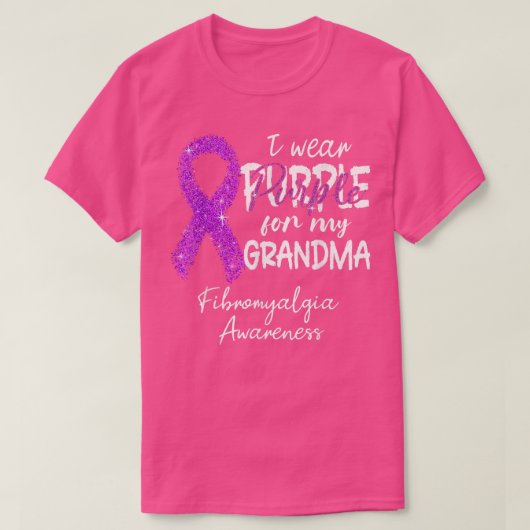 I Wear Purple For Grandma Fibromyalgia Awareness G Tシャツ (デザイン正面)
