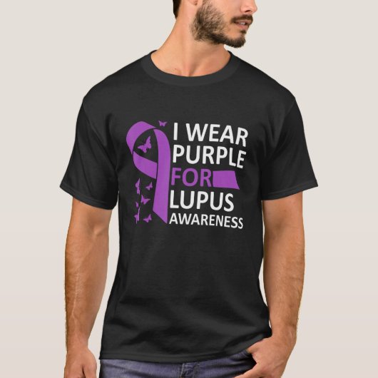 I Wear Purple For Lupus Awareness Lupus Warrior Tシャツ (正面)