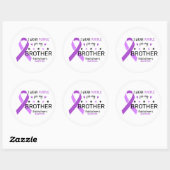 I Wear Purple For My Brother Alzheimer Awareness ラウンドシール (シート)