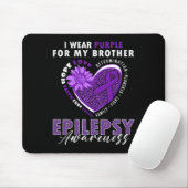I Wear Purple For My Brother Epilepsy Awareness Su マウスパッド (マウス)