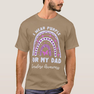 I Wear Purple For My Dad Overdose Awareness Rainbo Tシャツ