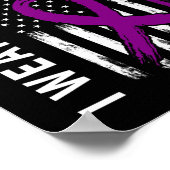 I Wear Purple For My Dad Pancreatic Cancer Awarene ポスター (角)