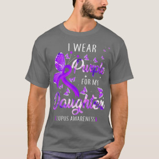 I Wear Purple For My Daughter Lupus Awareness Butt Tシャツ