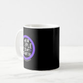 I Wear Purple For My Daughter Overdose Awareness M コーヒーマグカップ (正面左)