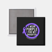 I Wear Purple For My Daughter Overdose Awareness M マグネット (正面/裏面)