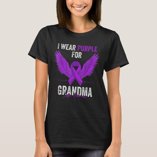I Wear Purple For My Grandma Lupus Awareness Month Tシャツ (正面)