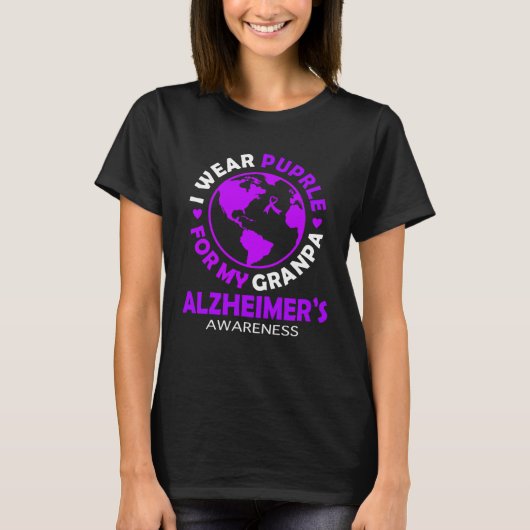 I wear PURPLE for my GRANDPA ALZHEIMER S Awareness Tシャツ (正面)