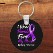 I Wear Purple For My Mama Epilepsy Awareness Gifts キーホルダー (正面)