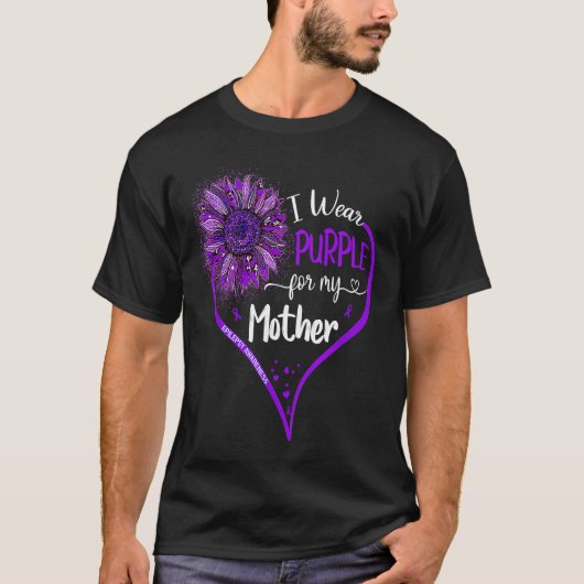 I Wear Purple For My Mother Epilepsy Awareness Sun Tシャツ (正面)