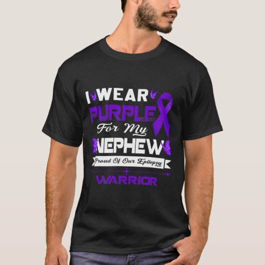 I Wear Purple For My Nephew Proud Of Our Epilepsy  Tシャツ (正面)