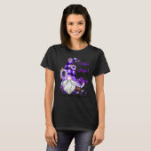 I Wear Purple For My Niece Purple Gnome Domestic V Tシャツ (正面フル)
