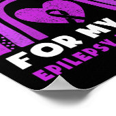 I Wear Purple For My Son Epilepsy Awareness Rainbo ポスター (角)