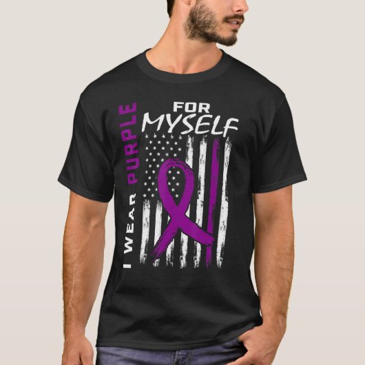 I Wear Purple For Myself Epilepsy Awareness Americ Tシャツ (正面)