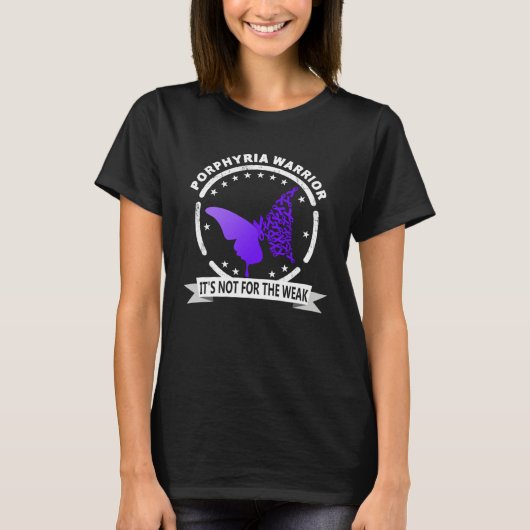 I Wear Purple For Porphyria Awareness Warrior Tシャツ (正面)