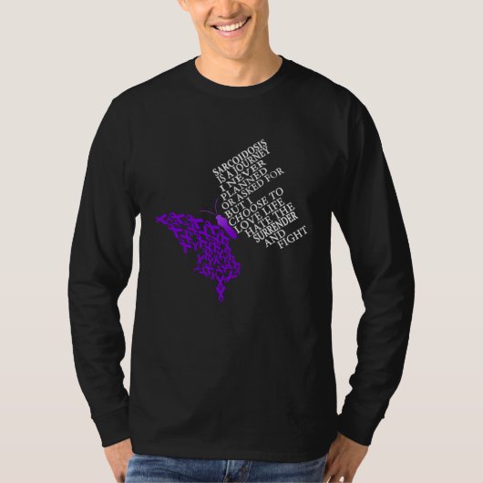 I Wear Purple For Sarcoidosis Awareness Warrior Tシャツ (正面)