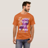 I Wear Purple In Memory For My Aunt Overdose Aware Tシャツ (正面フル)