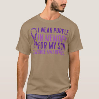 I Wear Purple In Memory For My Son Overdose Awaren Tシャツ