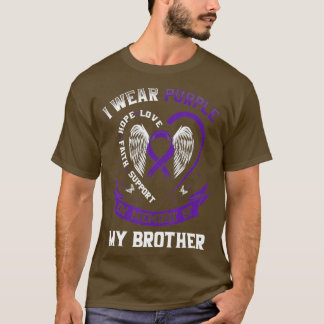 I Wear Purple In Memory Of My Brother Epilepsy Awa Tシャツ
