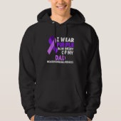 I Wear Purple In Memory Of My Dad Overdose Awarene パーカ (正面)