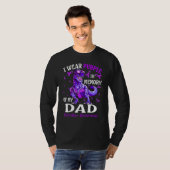 I Wear Purple In Memory Of My Dad Overdose Awarene Tシャツ (正面フル)