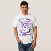 I Wear Purple In Memory Of My Daughter Epilepsy Aw Tシャツ (正面フル)