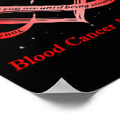 I Wear Red For Blood Cancer Awareness Warrior  ポスター (角)