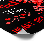 I Wear Red For Heart Disease Awareness  ポスター (角)