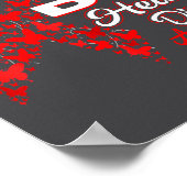 I Wear Red For My Dad Heart Disease Awareness Shir ポスター (角)