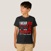 I Wear Red For My Grandpa Heart Disease Awareness  Tシャツ (正面フル)