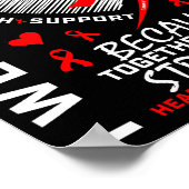 I Wear Red For My Mom Heart Disease Awareness Mont ポスター (角)