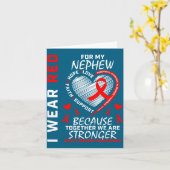 I Wear Red For My Nephew Heart Disease Awareness カード (黄色い花)