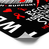 I Wear Red For My Nephew Heart Disease Awareness  ポスター (角)