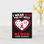I Wear Red For My Niece Blood Cancer Awareness 3  カード (黄色い花)